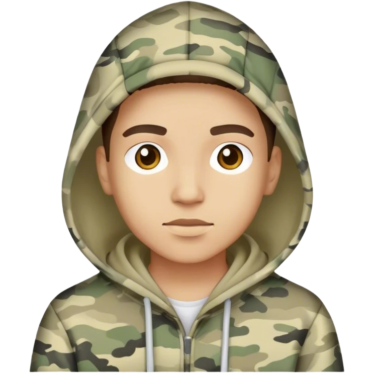 Light colored camo hoodie  emoji