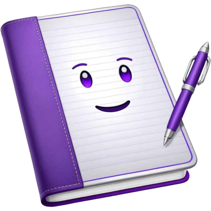 journal white and purple emoji