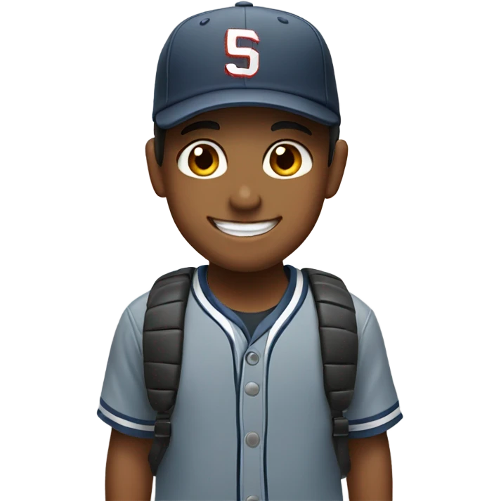boy in baseball cap smiling  emoji
