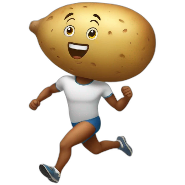 running potato emoji