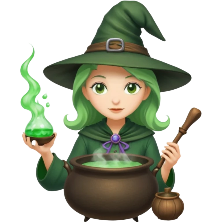 green witch cooking potion emoji