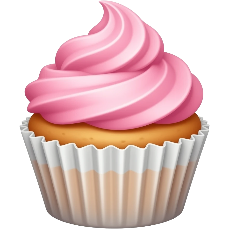 Cupcake with pink icing emoji
