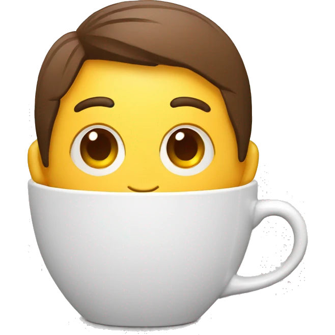 Taza de café sonriendo  emoji