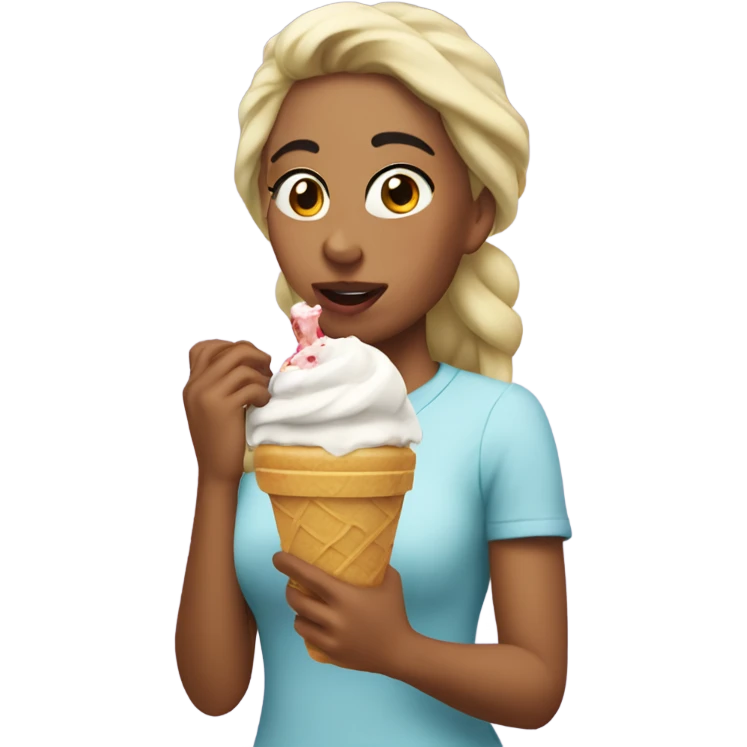 Karla comiendo helado  emoji