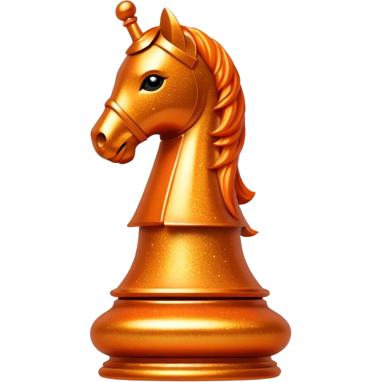 orange glitter chess piece knight emoji