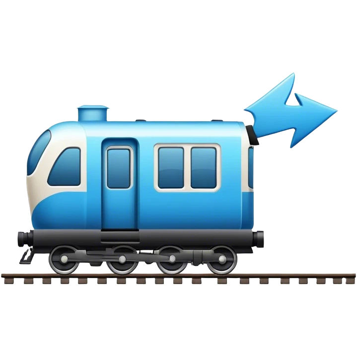 train shaped arrow emoji