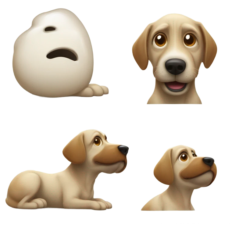 Chien qui pet  emoji