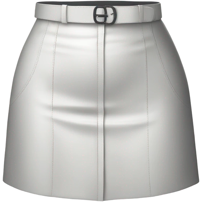White High waisted leather skirt isolated emoji