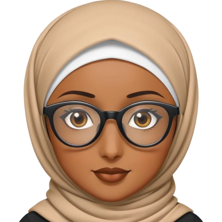 Hijabi girl wearing cool glasses  emoji