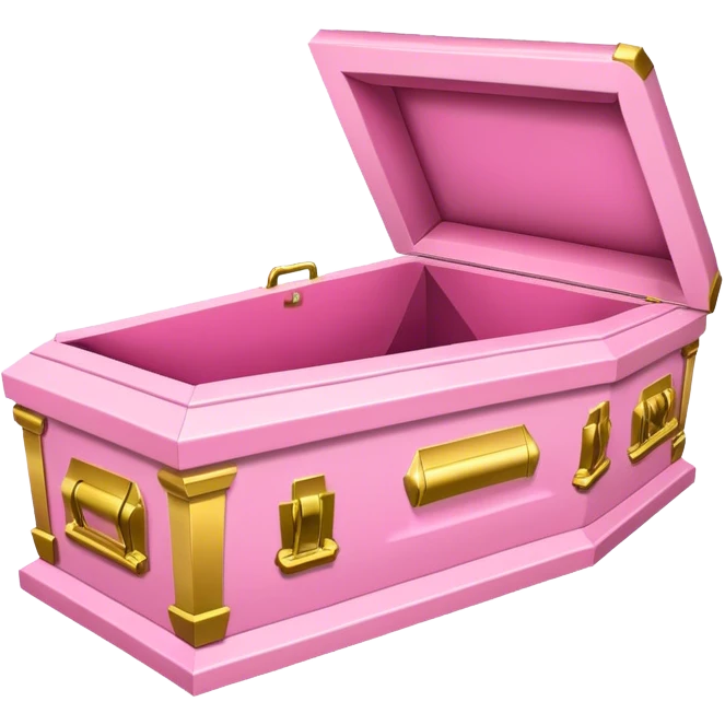 Fancy pink coffin emoji
