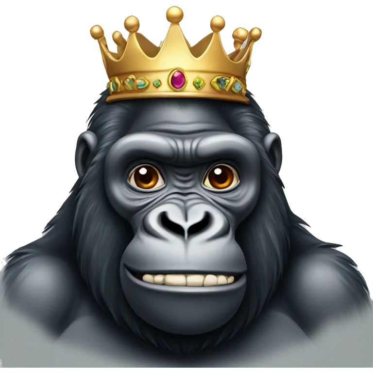Gorilla with crown emoji