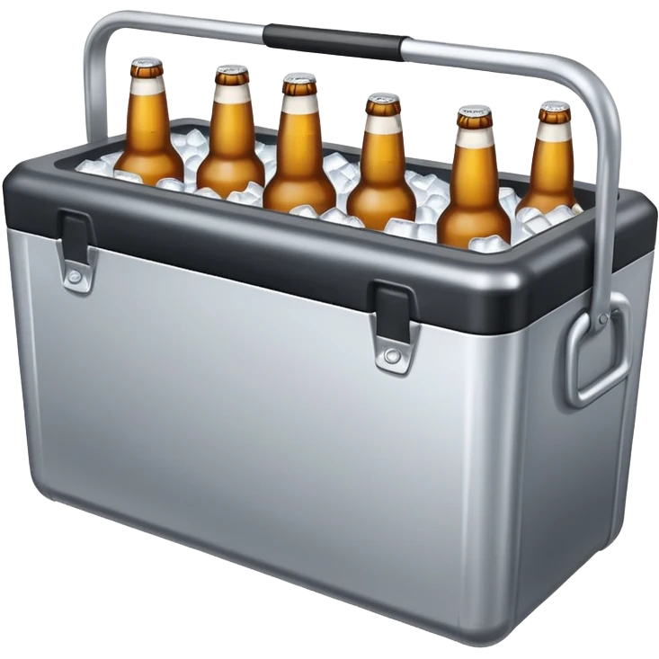 Cooler full of cans of beer emoji