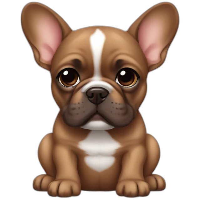 Brown French bulldog puppy emoji
