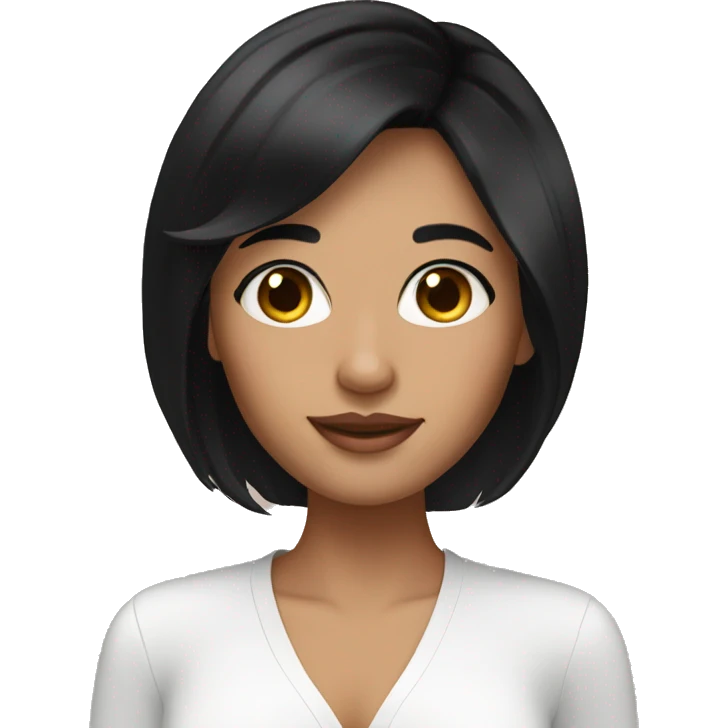 skincare Brunette girl with black hair emoji