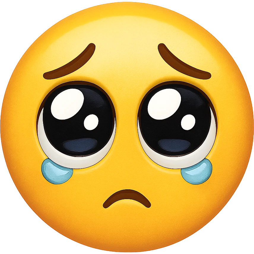 emoji with pleading face emoji