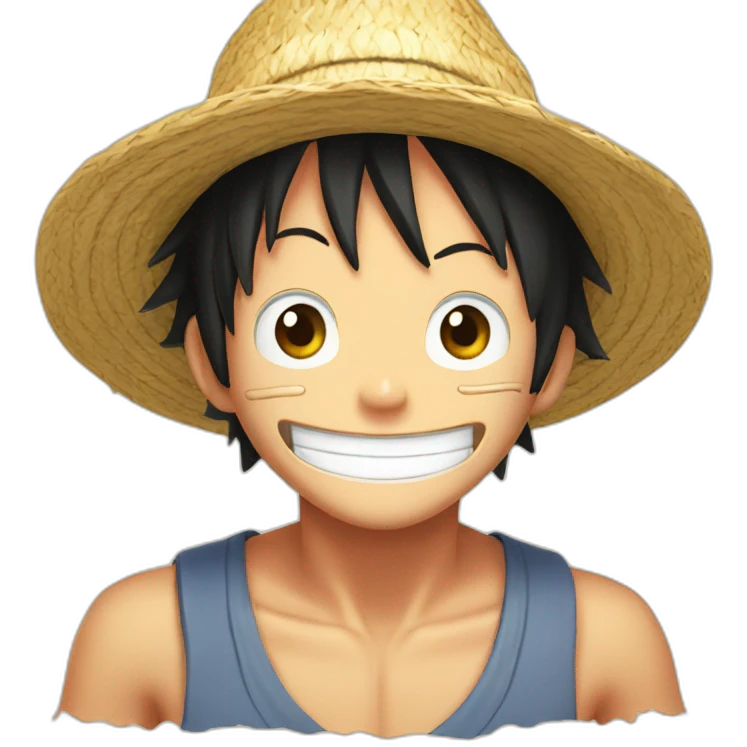 Luffy with straw hats emoji