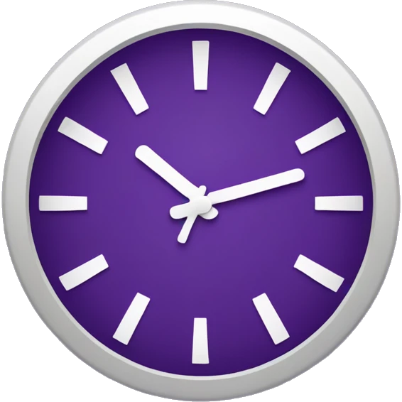 “CLOCK IT” written in purple emoji