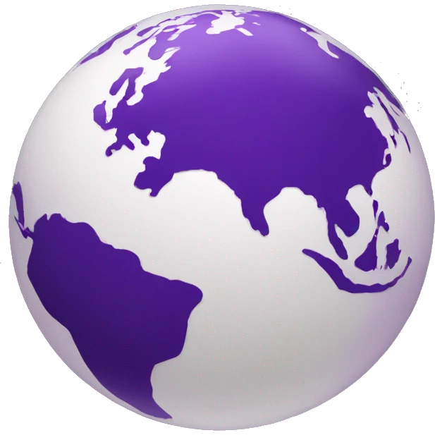 Dark Purple north america Earth emoji