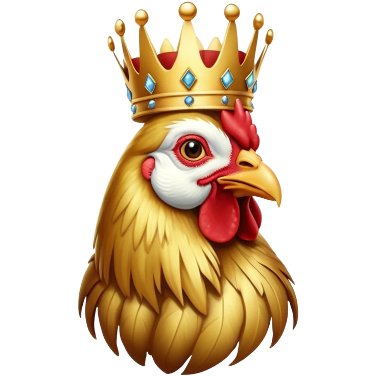 rooster with a crown emoji
