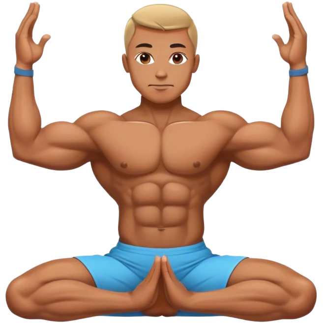 bodybuilder yoga emoji