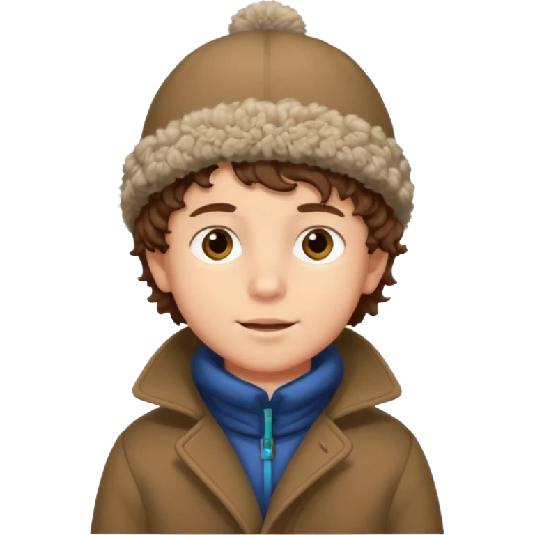 Boy with Brown Curly Hair – Brown curls, young face wearing winter clothes




 emoji