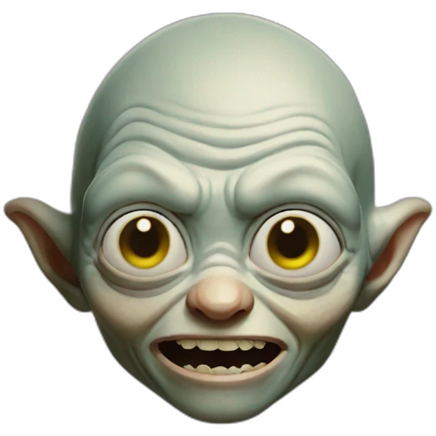 Gollum winking emoji