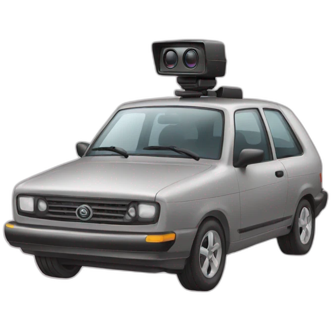 Car with camera  emoji