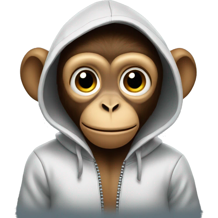 Monkey wearing a hoodie  emoji