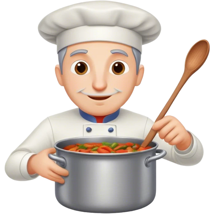 Stirring the pot white man ratatouille emoji