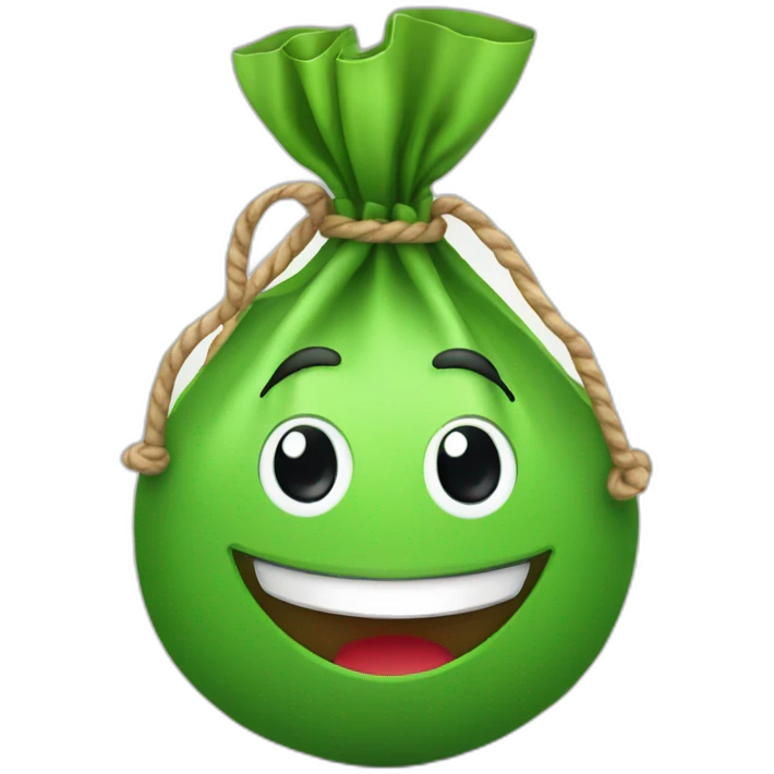 smiling green moneybag emoji