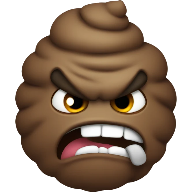 Angry poop emoji