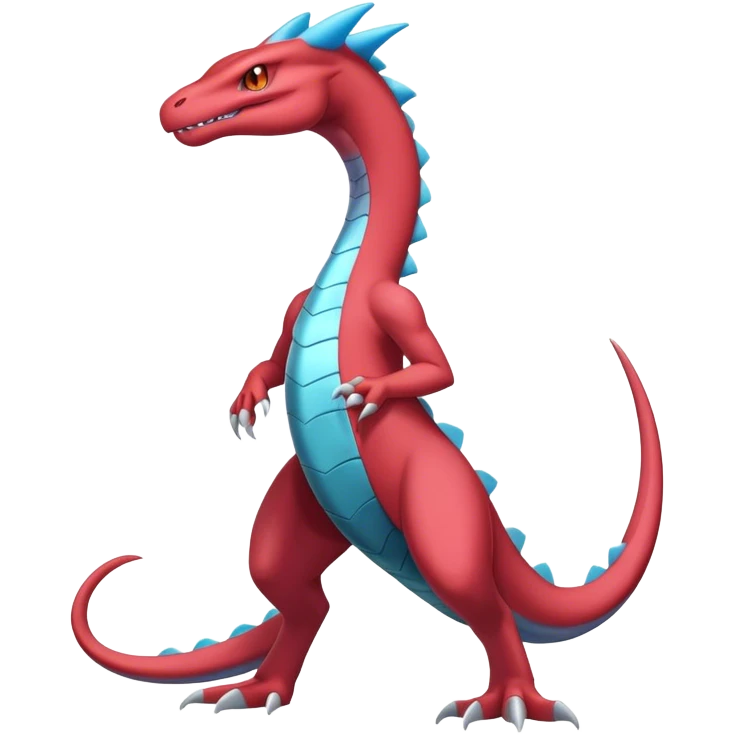 Badass cool shiny salamence-salazzle-hybrid, full body emoji