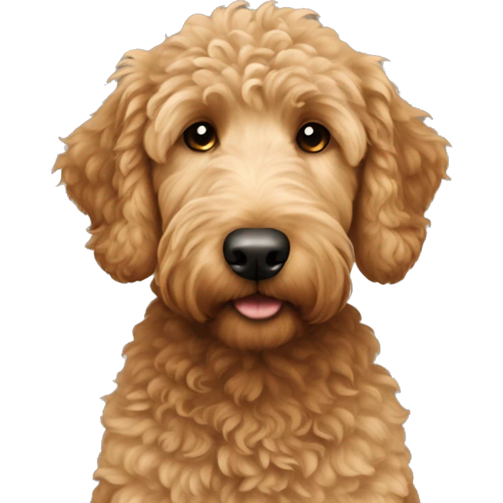 Boy light brown Golden doodle  emoji