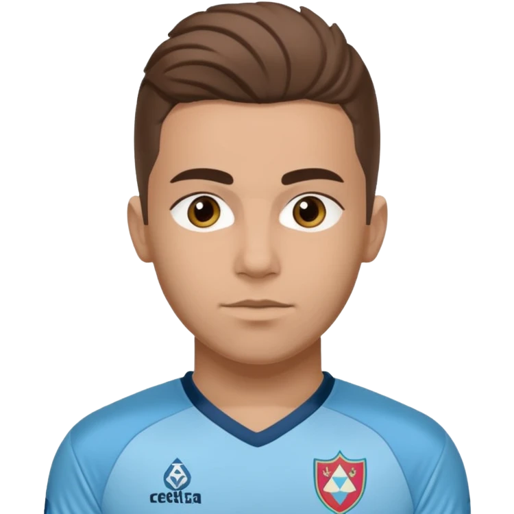 Celta Vigo player standing, jersey with Celta Vigo logo on chest emoji