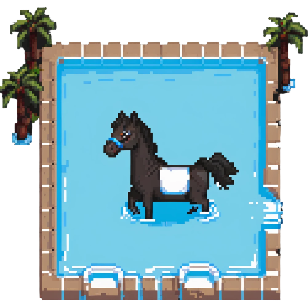 horse in a pool emoji