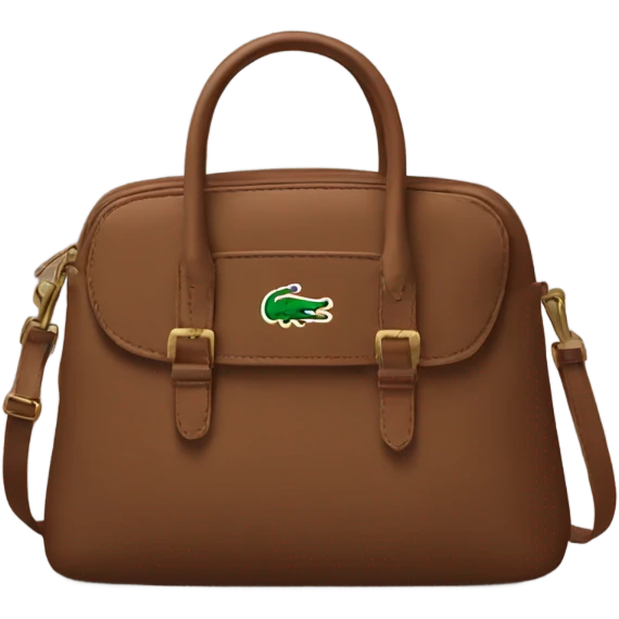 Lacoste brown handbag emoji