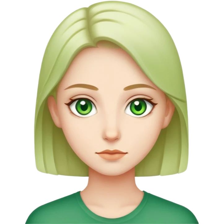 Me with green eyes emoji
