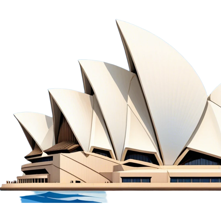 Cinematic Realistic Sydney Opera House Landmark Emoji, depicted with its iconic sail‚Äêlike design set against a clear blue sky, rendered with crisp architectural detail and dynamic lighting. emoji