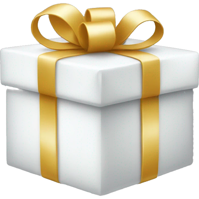 a white gift emoji