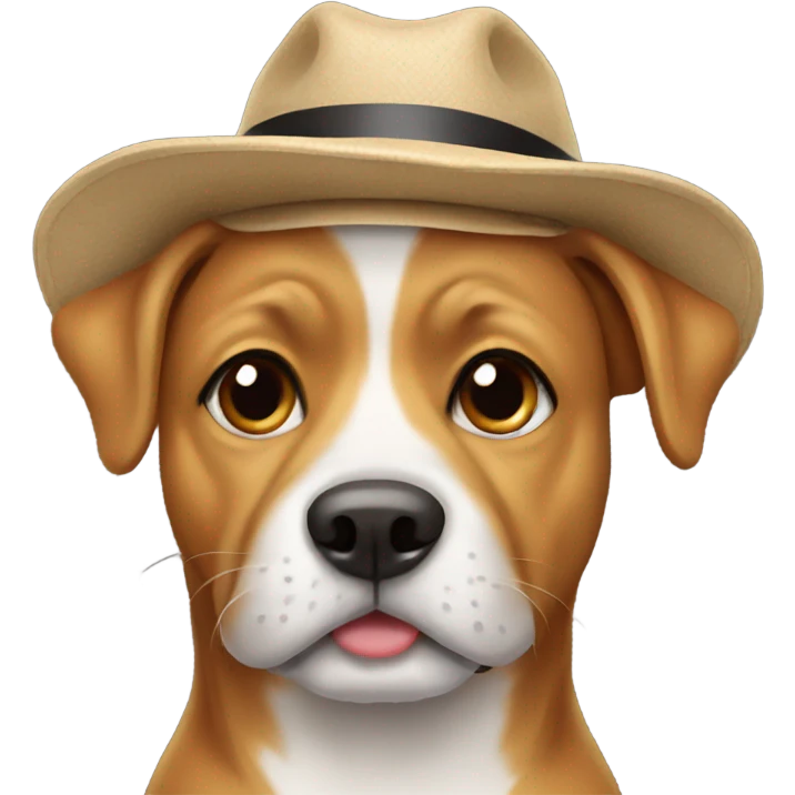Dog wearing hat emoji
