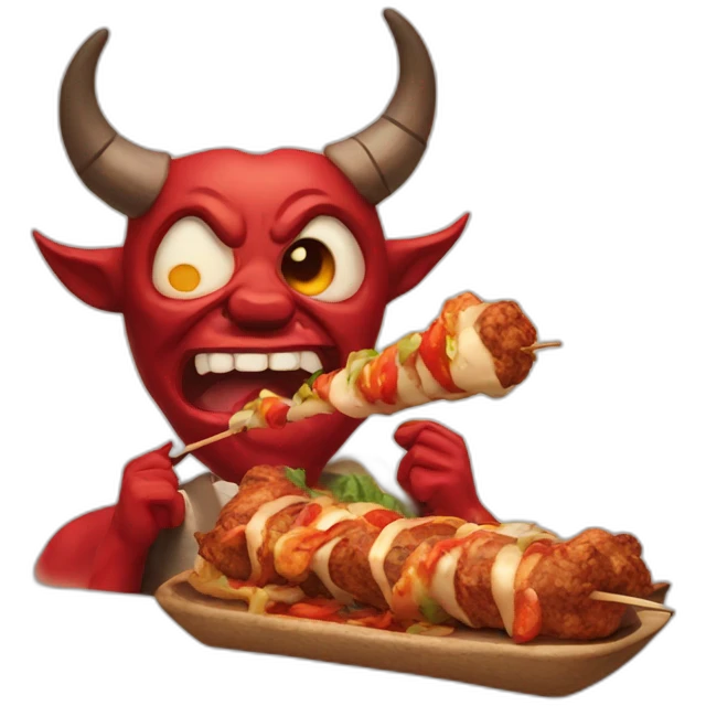 demon with kebab emoji