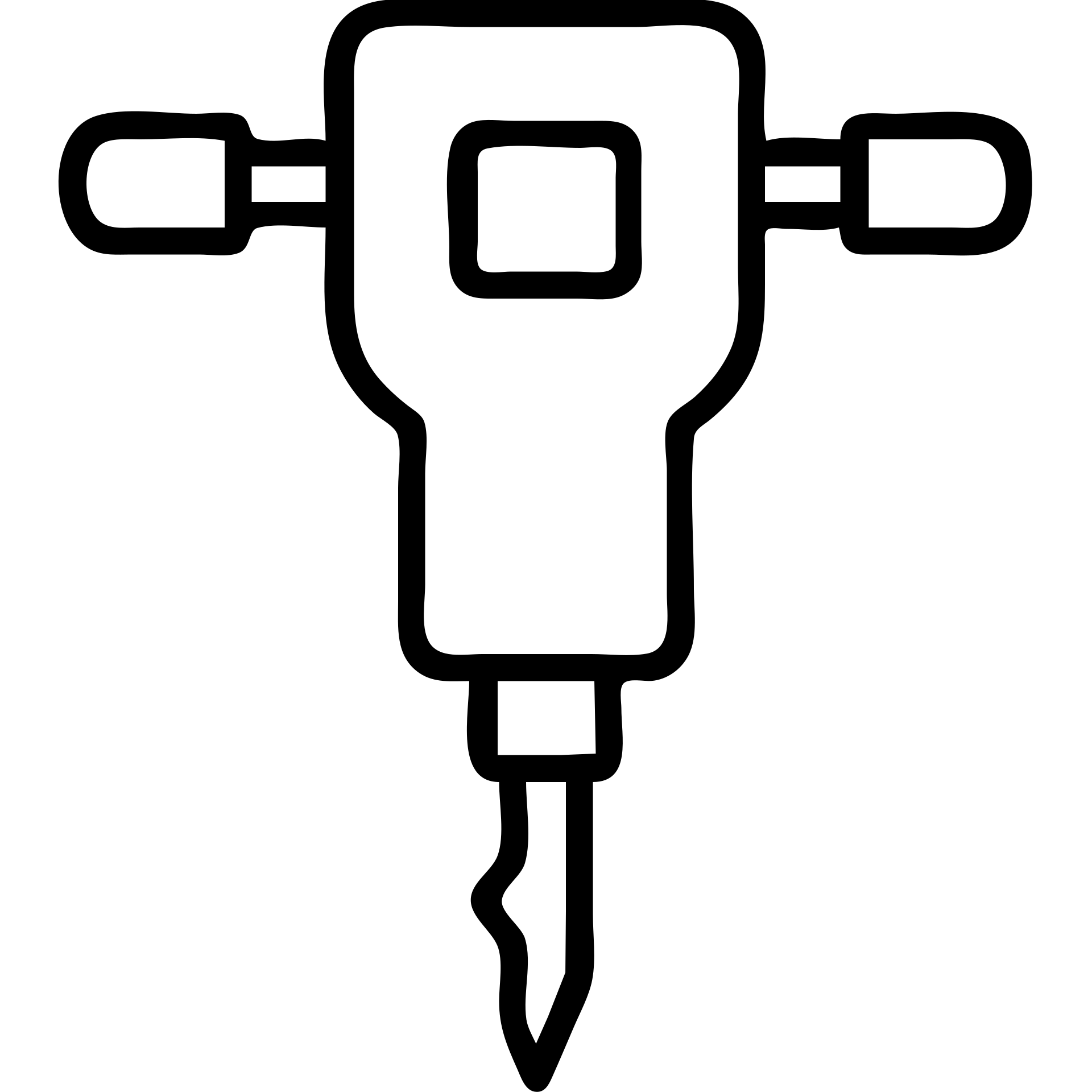 outlined mining drill icon with no fill emoji