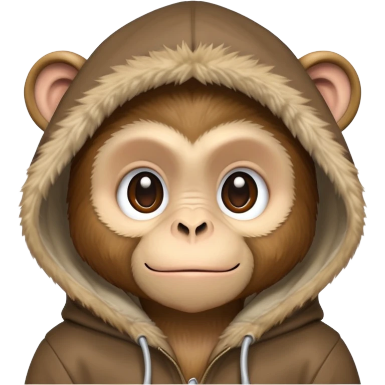 Monkey wearing hoodie  emoji