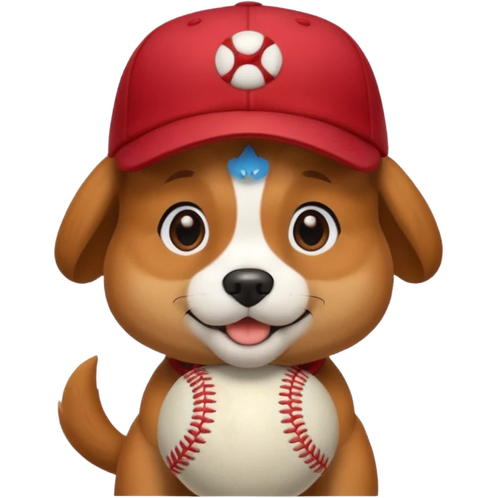 baseball hatted dog emoji