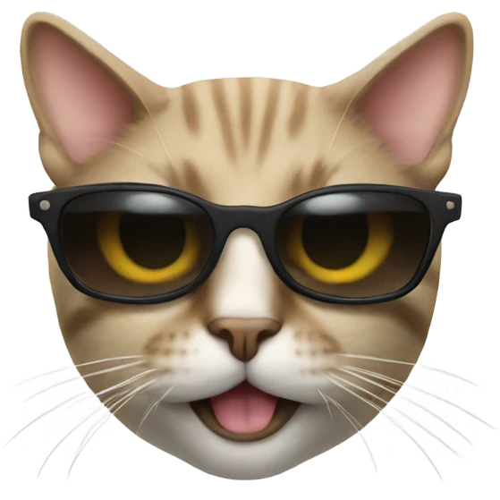 Cat with sunglasses emoji