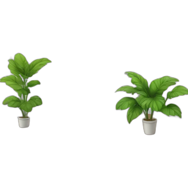 house white stairs with a plant emoji