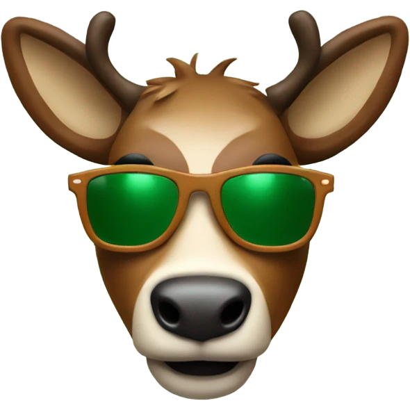 Rudolf with green nose and sunglasses emoji