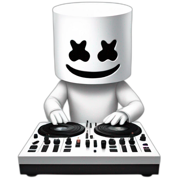 DJ marshmello playing music emoji