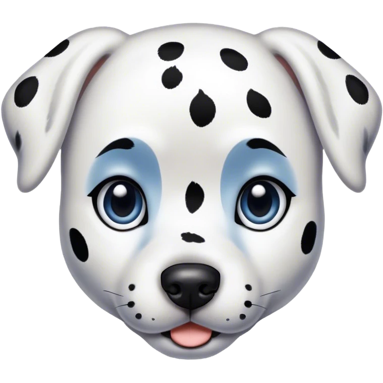 Dalmatian dog one brown eye and one blue eye emoji