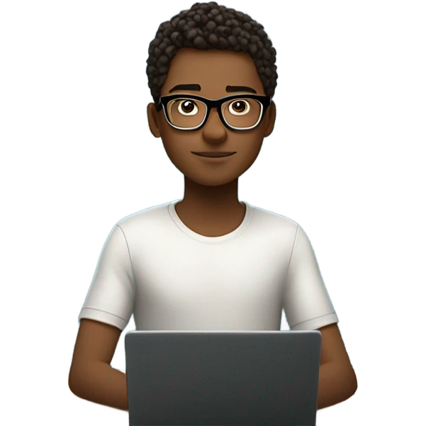 nerdy computer hacker  emoji